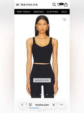 Beyond Yoga Black Onyx Cropped Long Line Sports Bra
